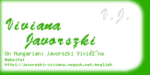 viviana javorszki business card